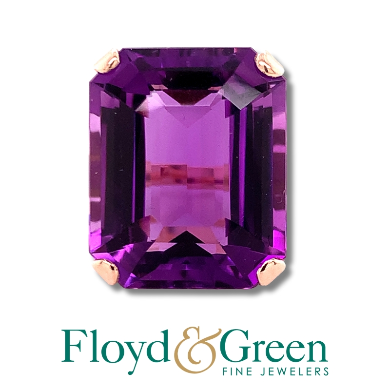 Amethyst Solitaire Ring