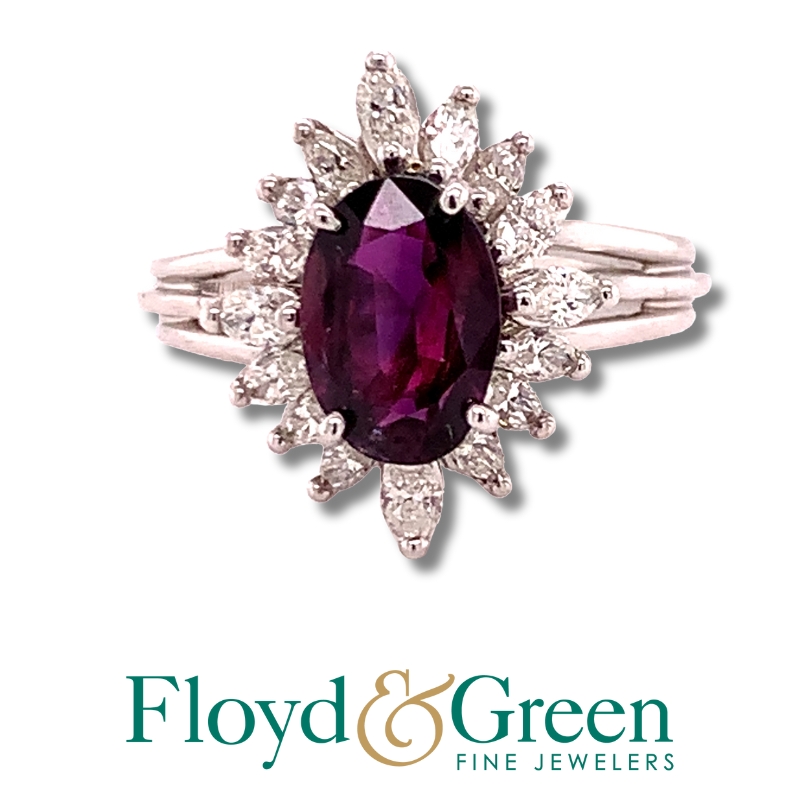 Diamond & Purple Sapphire Ring