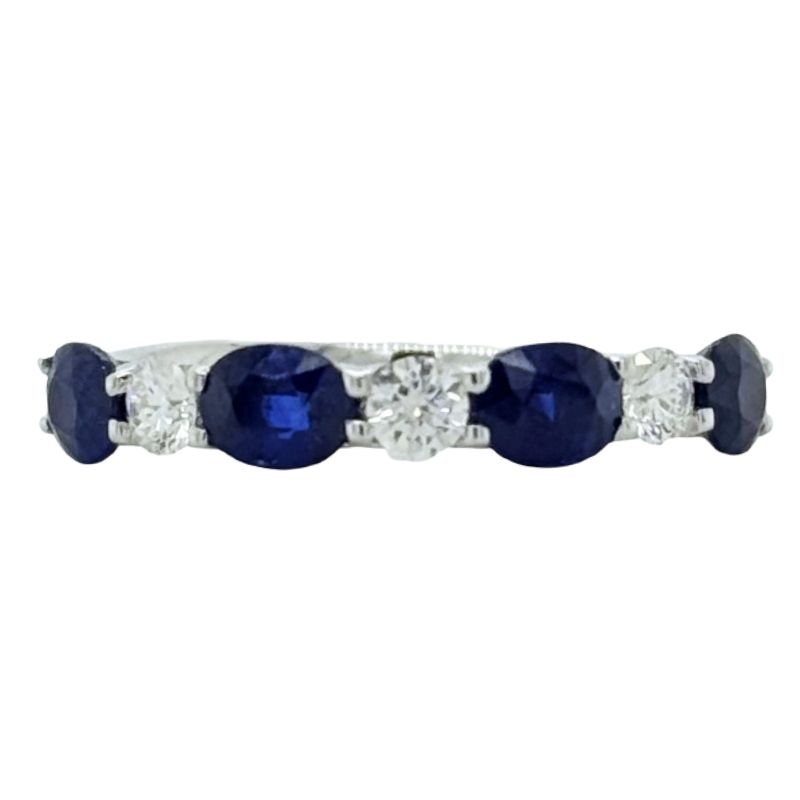 Alternating Diamond & Sapphire Band