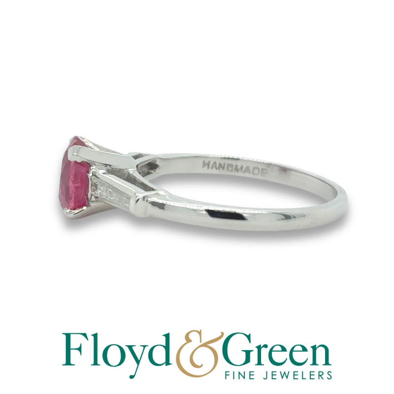 Three Stone Ruby and Diamond Ring