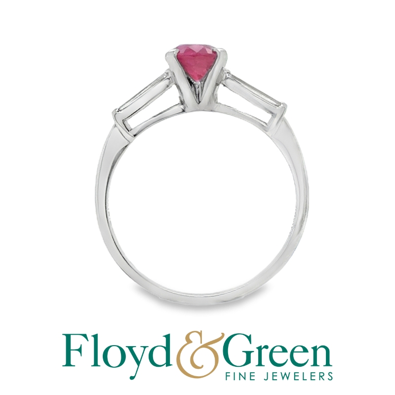 Three Stone Ruby and Diamond Ring