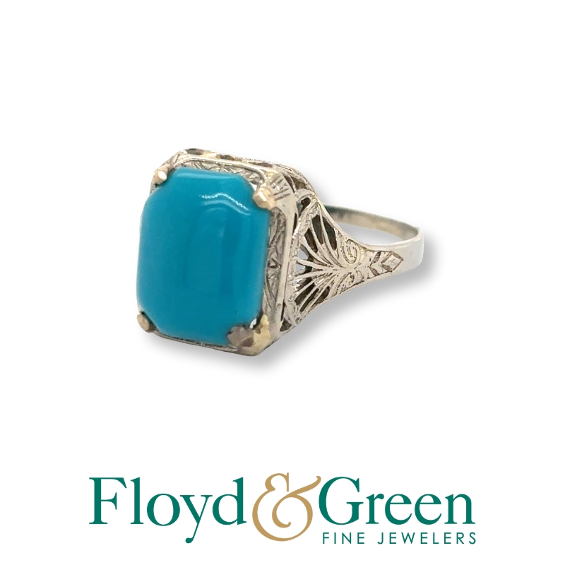 Art Deco Turquoise Ring