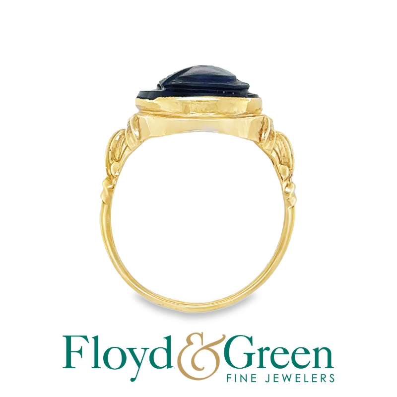 Victorian Carved Intaglio Conquistador Ring