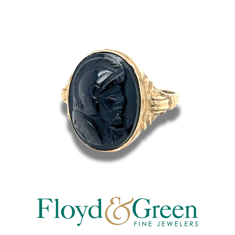 Victorian Carved Intaglio Conquistador Ring