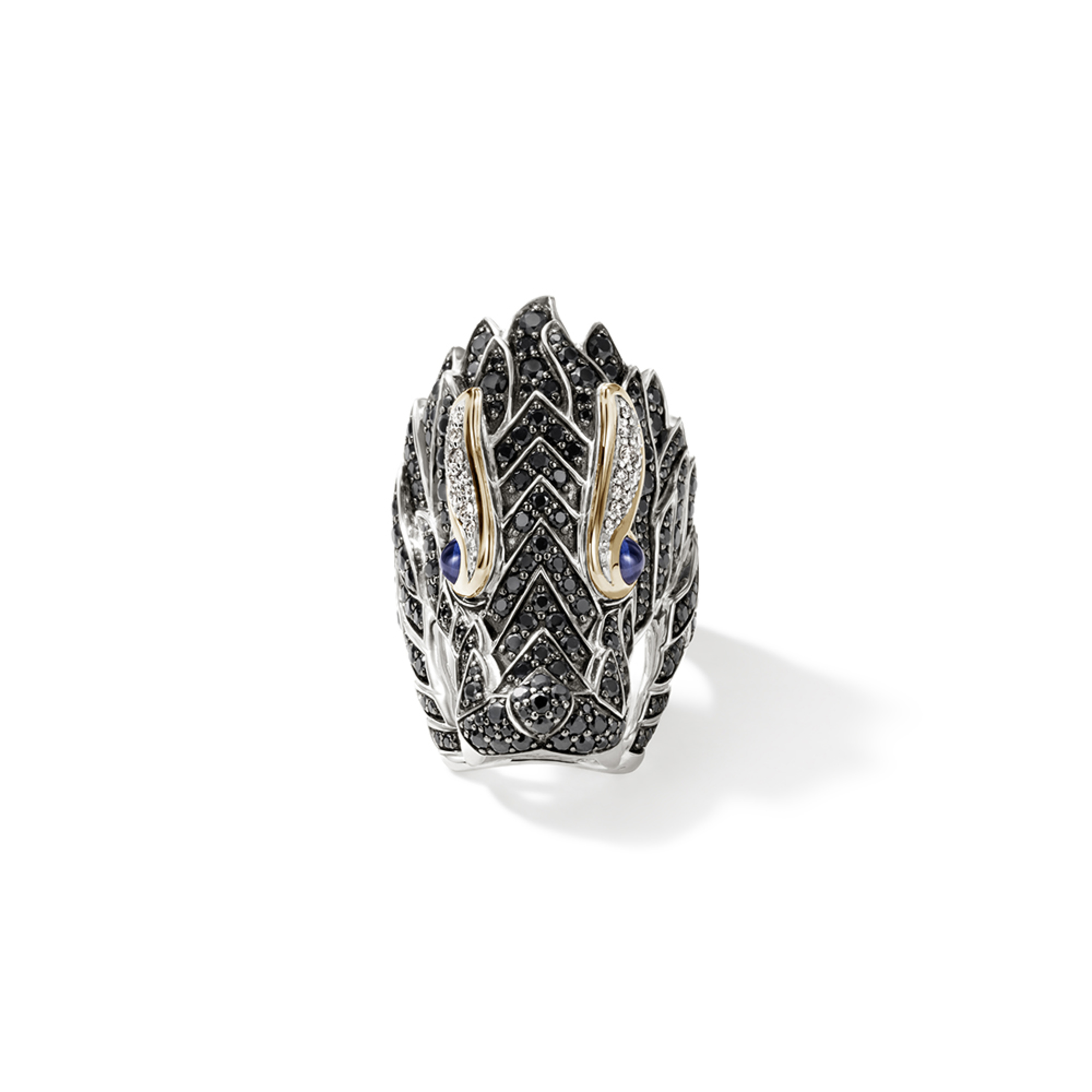 JOHN HARDY Naga Heritage Diamond & Black Sapphire Ring
