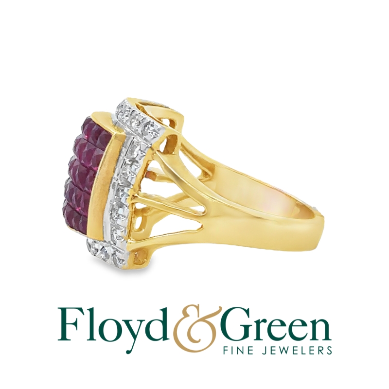 Invisible Set Ruby & Diamond Ring