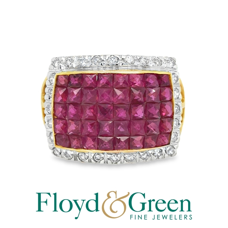 Invisible Set Ruby & Diamond Ring