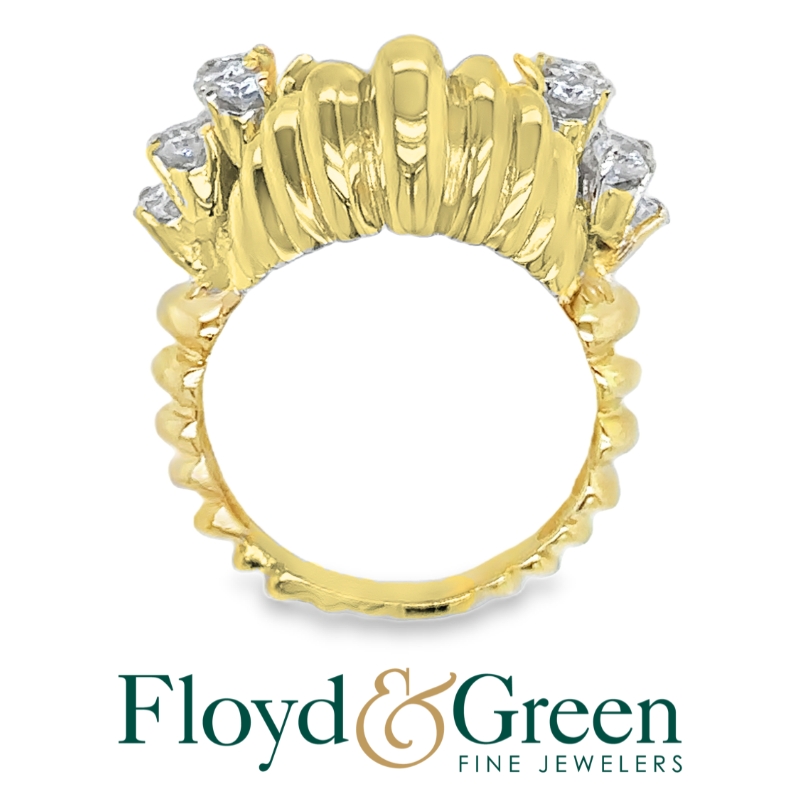 Angel Skin Coral & Diamond Ring
