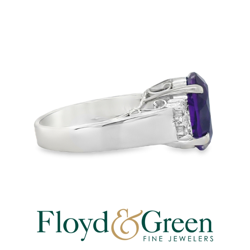 Amethyst & Diamond Ring