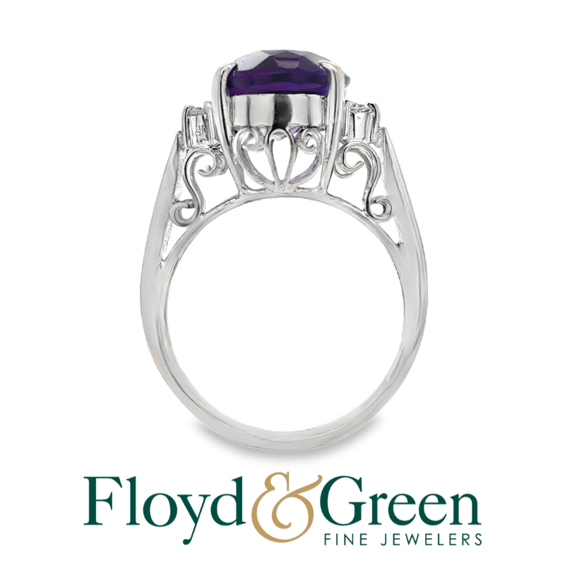 Amethyst & Diamond Ring