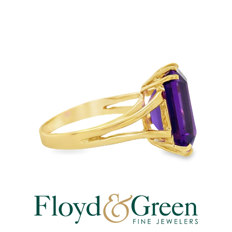 Split-Shank Amethyst Ring
