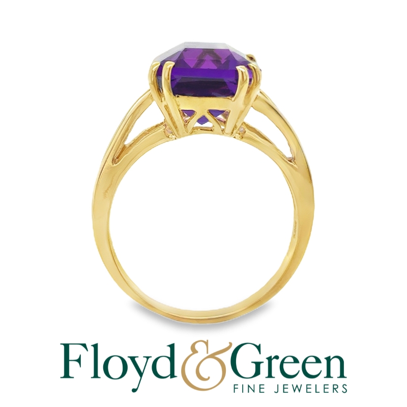 Split-Shank Amethyst Ring