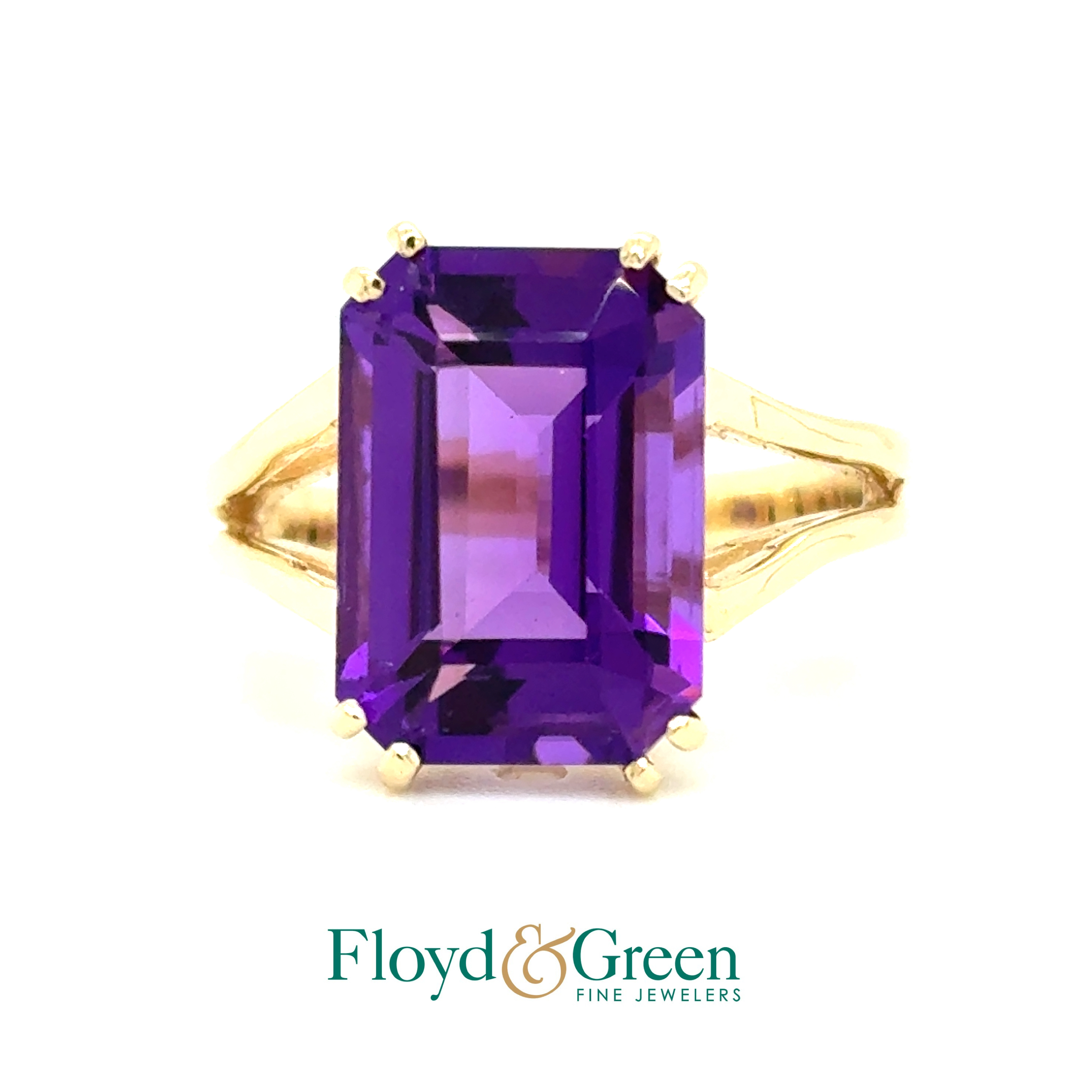 14KY Amethyst Ring, Size 7.25, 5.2g