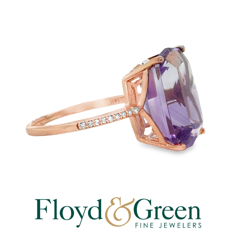 Amethyst & Diamond Ring