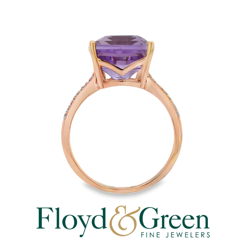 Amethyst & Diamond Ring