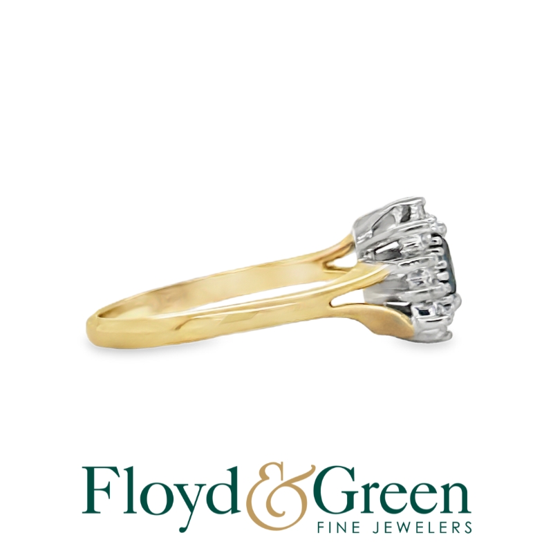 Two-Tone Sapphire & Diamond Bypass Ring