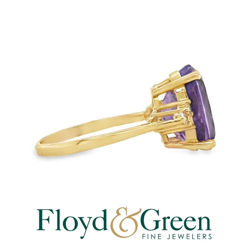 Amethyst and Diamond Ring