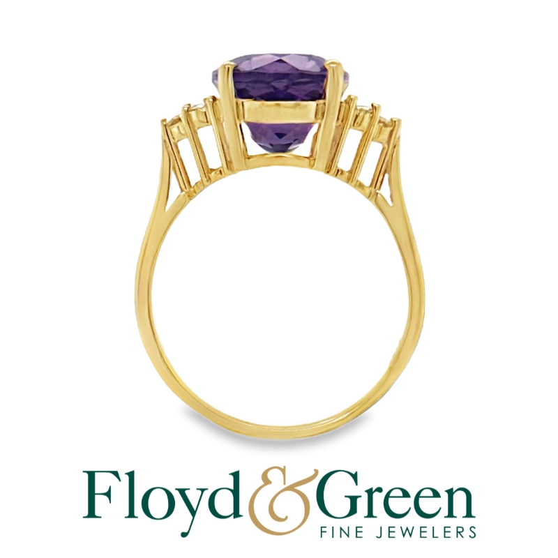 Amethyst and Diamond Ring