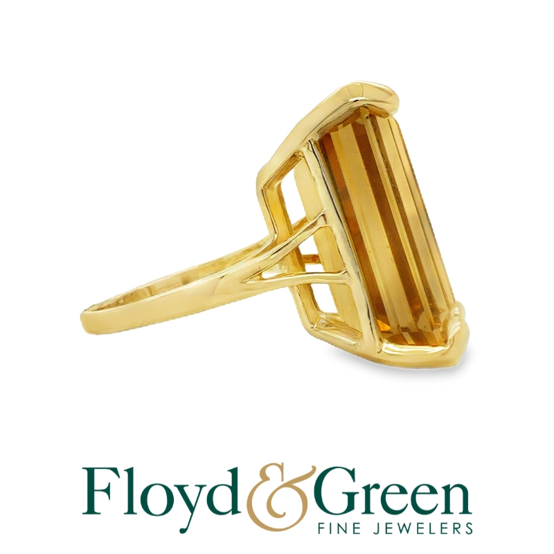 Citrine Solitaire Ring