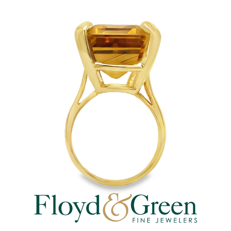 Citrine Solitaire Ring