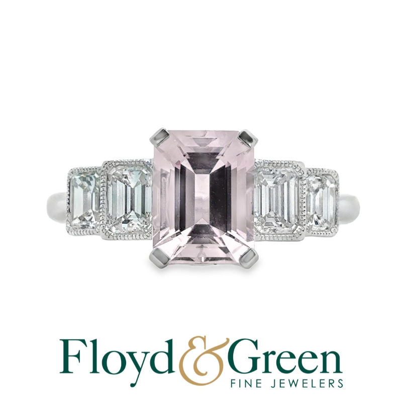Morganite and Diamond Colored Stone Ring