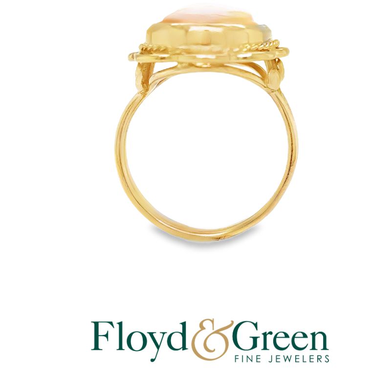 14KY Cameo Ring, Size 6, 4g