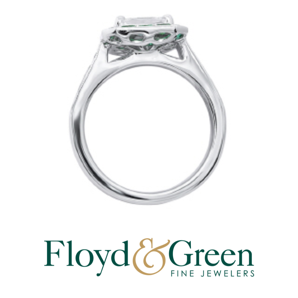 18Kt Diamond & Sapphire Halo Ring