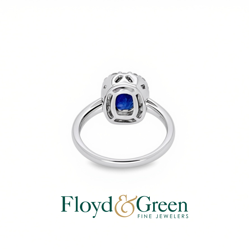 14K Diamond and Sapphire Ring