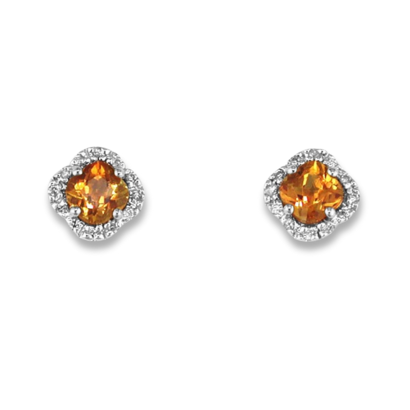 Citrine Clover Earrings