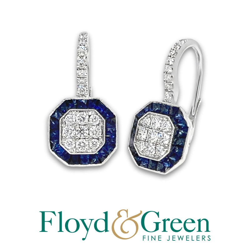 Sapphire & Diamond Earrings