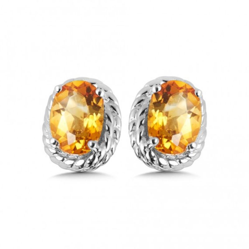 November Birthstone Stud Earrings