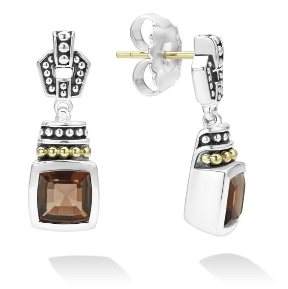 S/O-Smokey Quartz Gemstone Drop Earrings