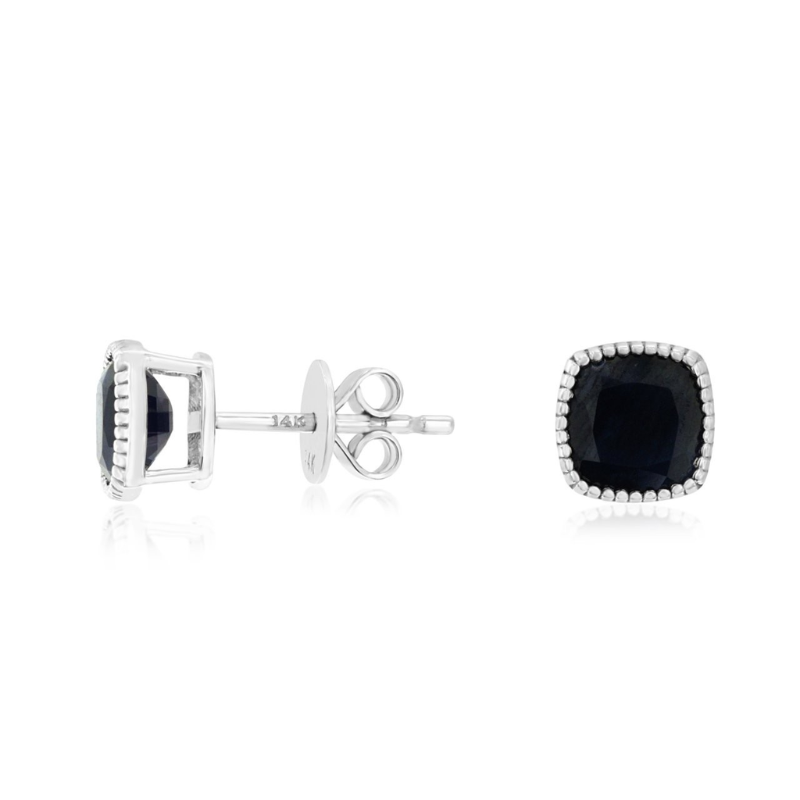 14KW sapphire 2.4ctw stud earrings
