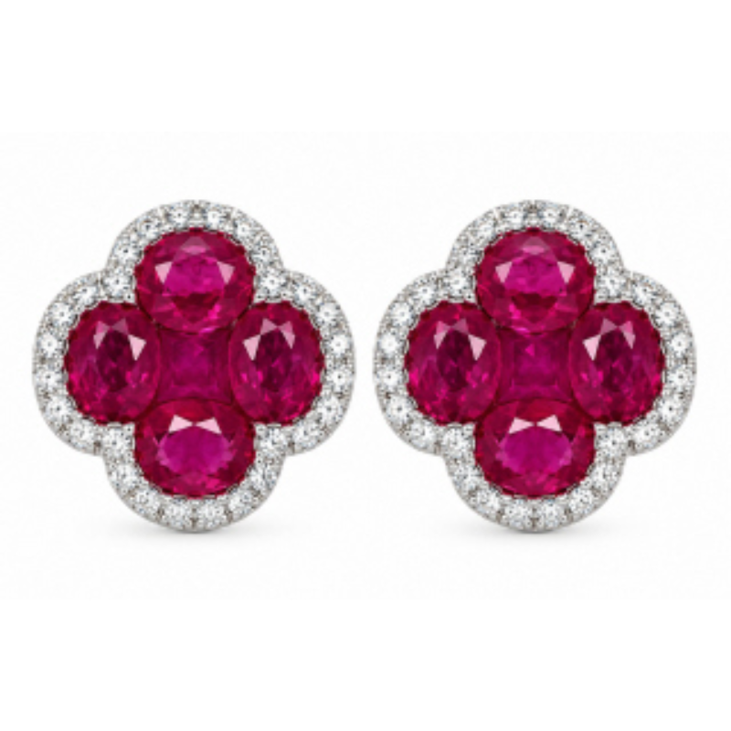 18KW ruby 2.15ctw and diamond 0.19ctw G-H/VS2-SI1