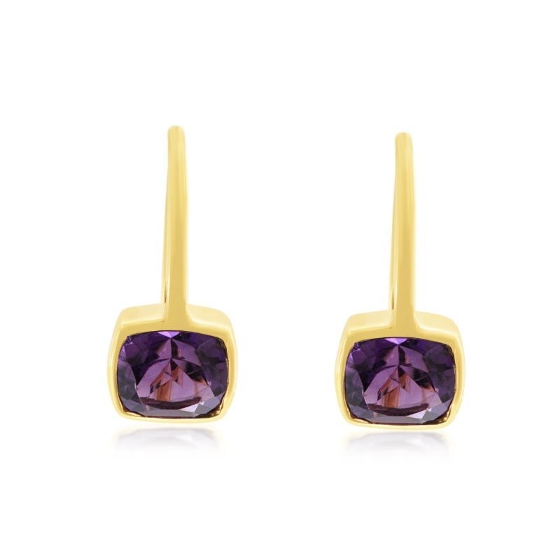 14KY 1.1ctw amethyst earrings
