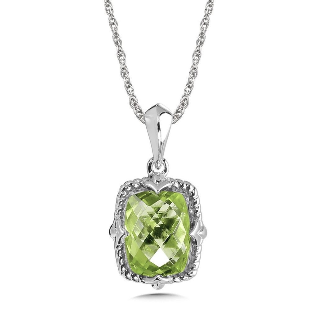Colore Sterling Silver Peridot Pendant