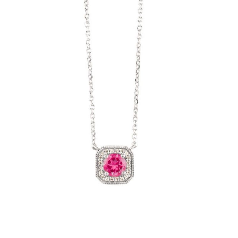 Ruby & Diamond Pendant Necklace