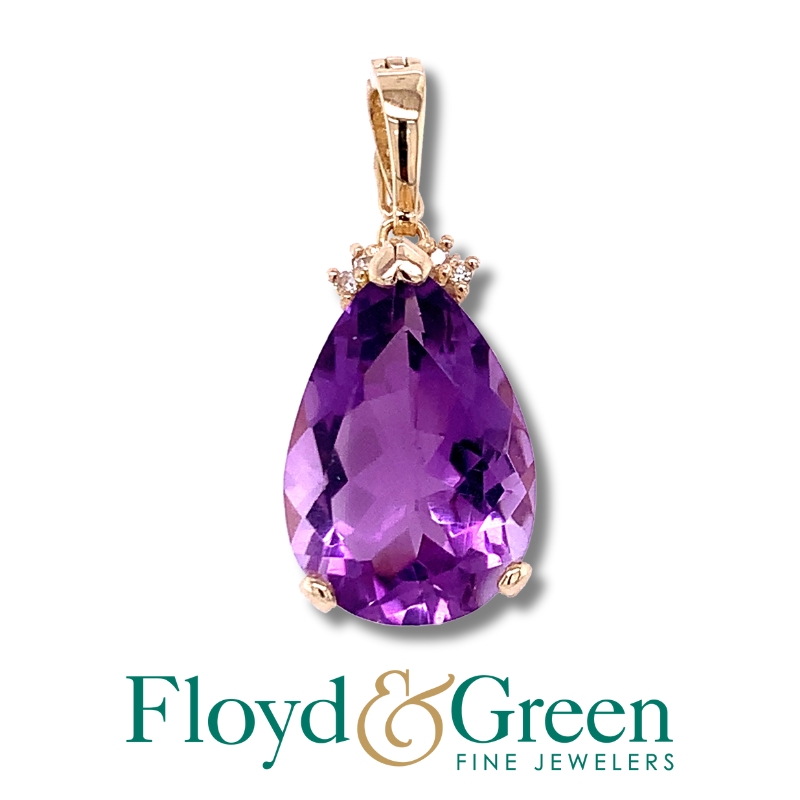 Amethyst & Diamond Pendant