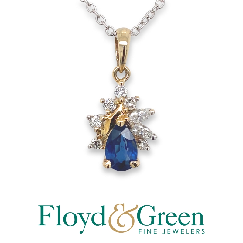 Diamond & Sapphire Pendant