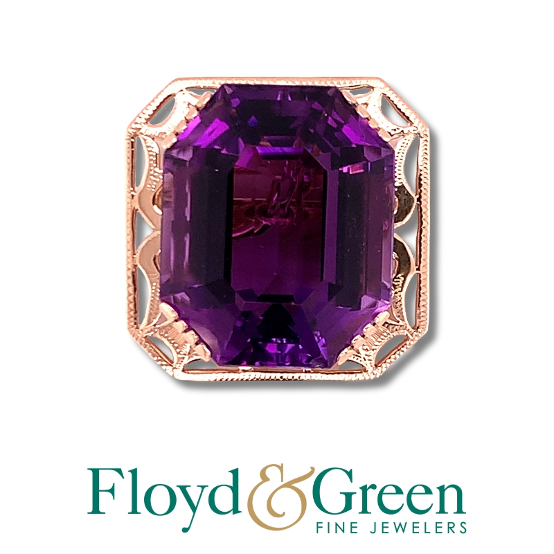 Amethyst Solitaire Pendant