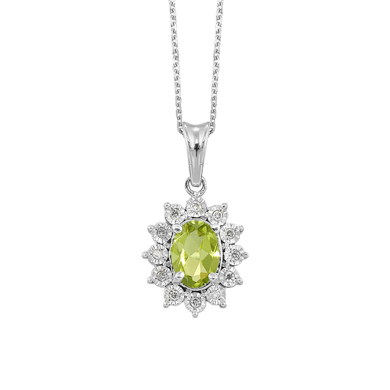 August Birthstone Pendant Necklace