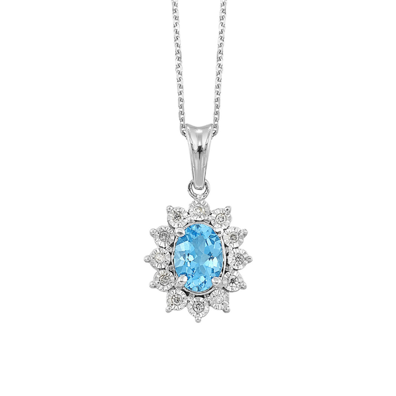 December Birthstone Pendant Necklace