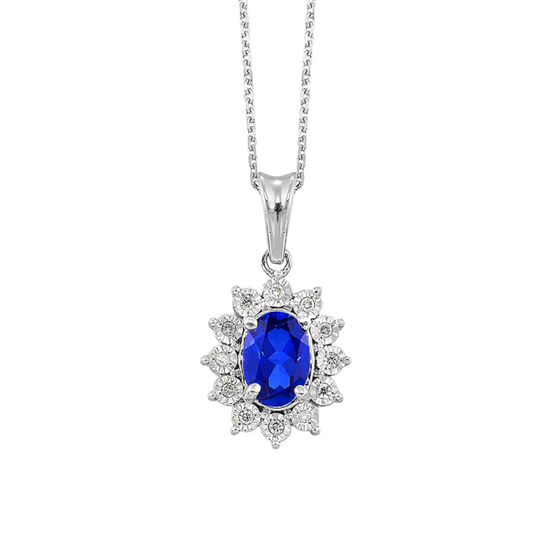 September Birthstone Pendant Necklace