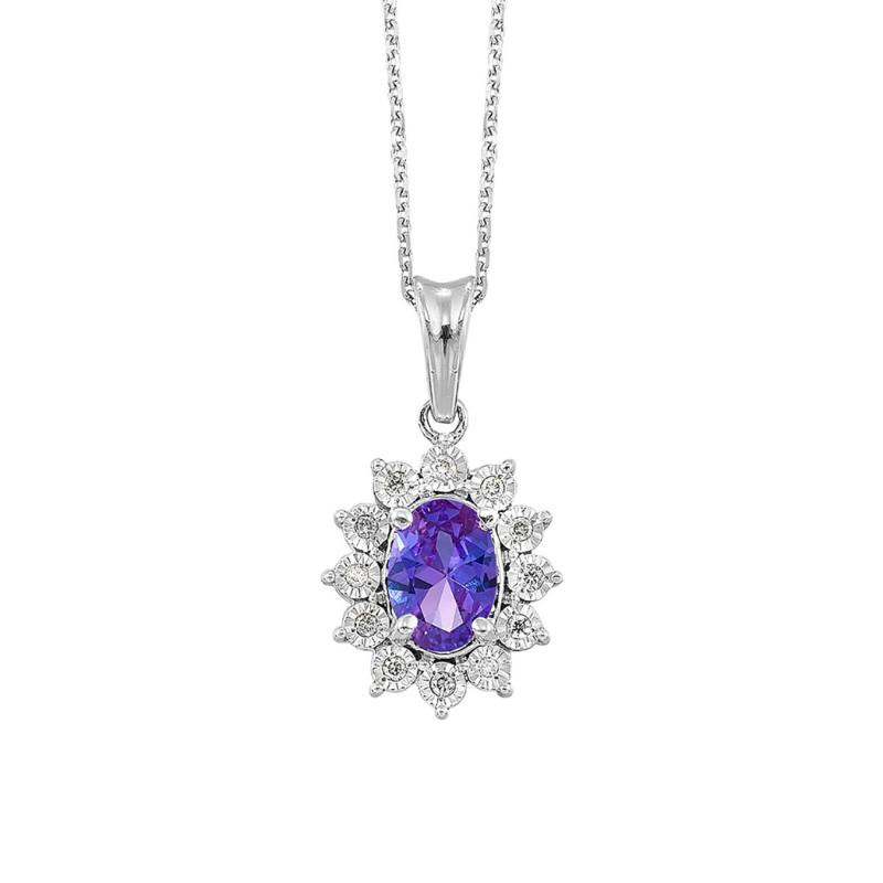 June Birthstone Pendant Necklace