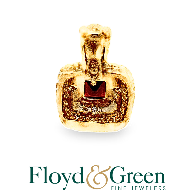 Garnet and Diamond Pendant