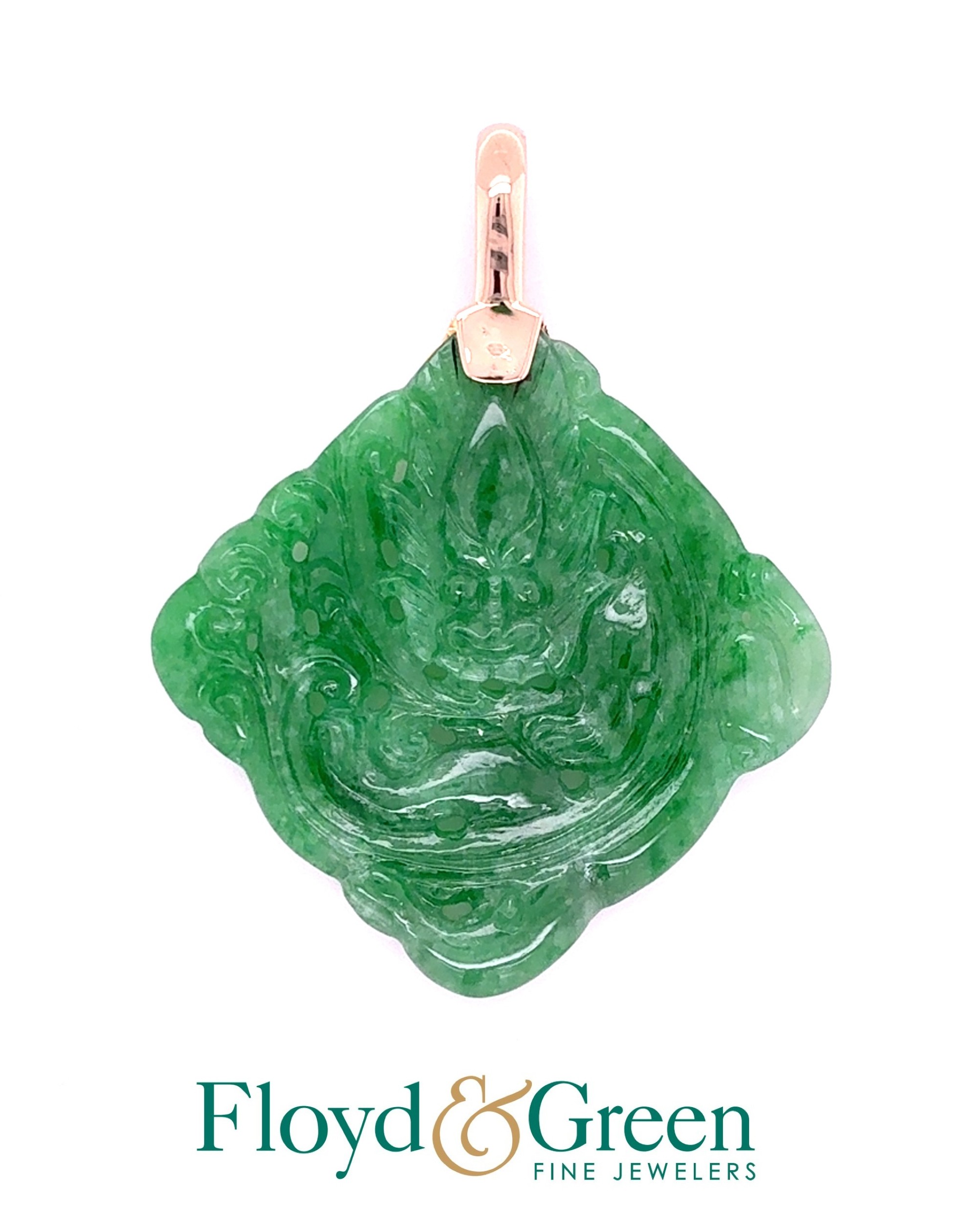 14KY Jade Pendant, 19.2g