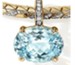 S/O-18K Yellow Gold 10.57 ct Aquamarine and Diamond Pendant