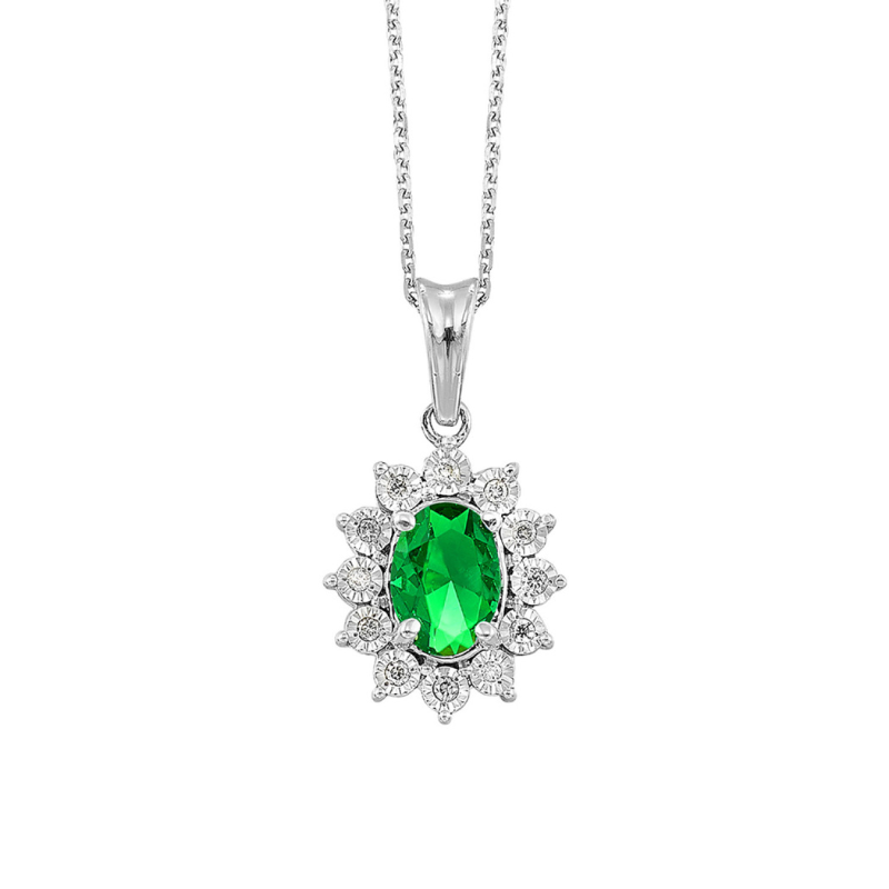 May Birthstone Pendant Necklace