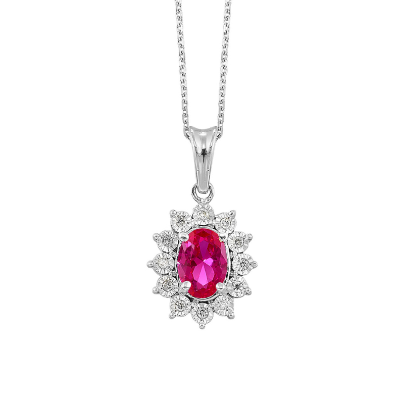 July Birthstone Pendant Necklace