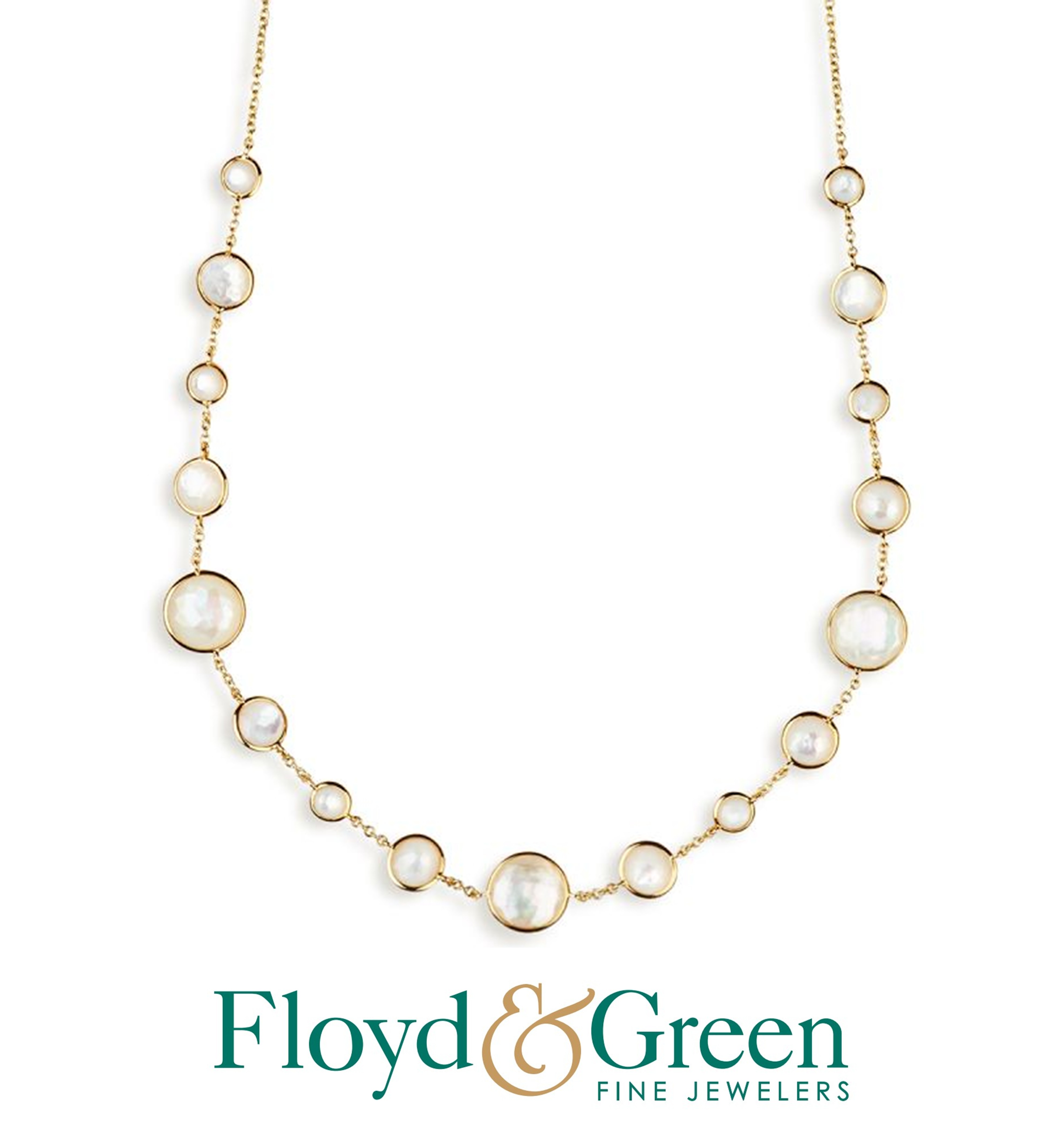 Ippolita 18KY Lollipop Lollitini Short Necklace In Mother-Of-Pearl Doublet & Mother-Of-Pearl